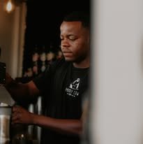 Barista in the Moody Cow tee